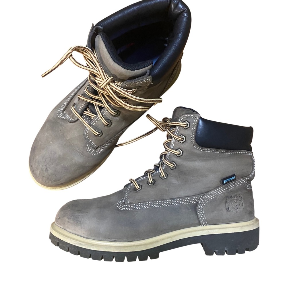 Timberland PRO Direct Attach 6 Inch Steel Toe Waterproof‎ Work Boots Womens 7.5W